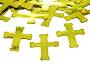 Cross Confetti, Embossed Gold Available by the Packet